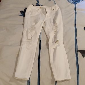 Pacsun white distressed jeans sz 24